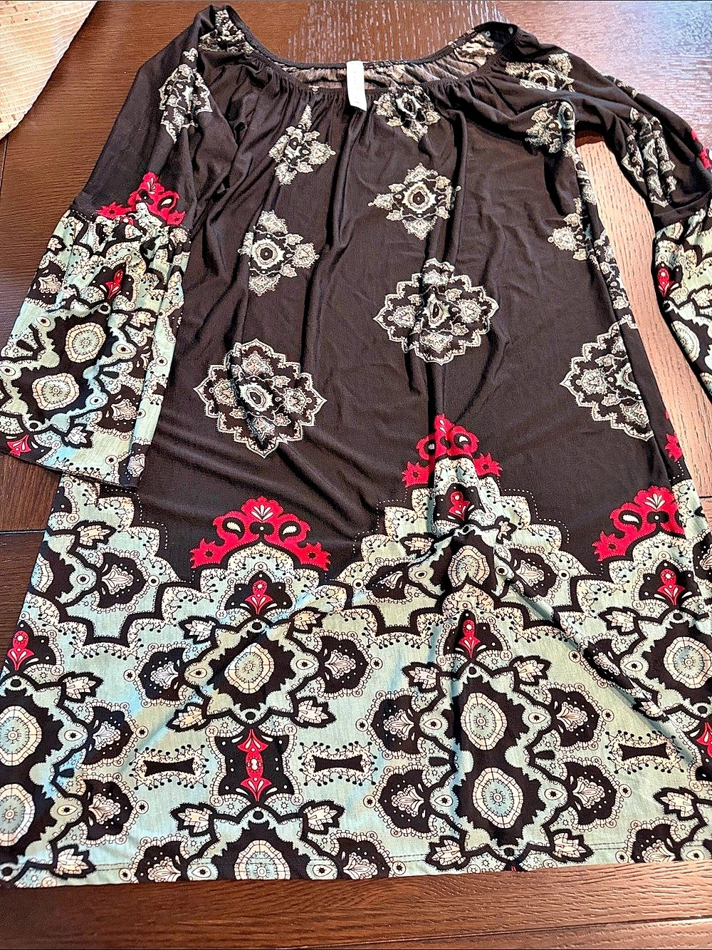 The Limited Printed Mini Dress in Black & Blue